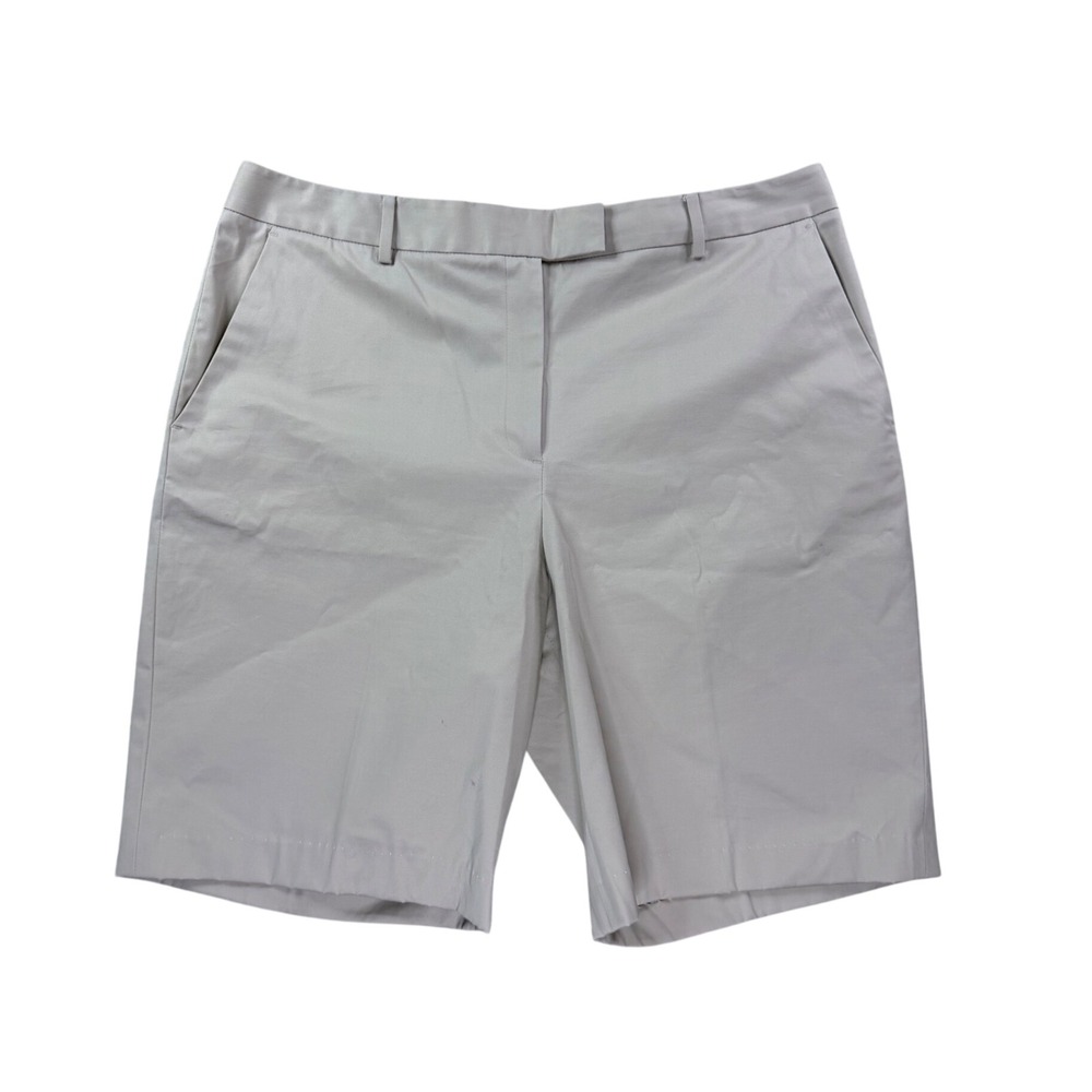 Womens 16 Brooks Brothers Golf Shorts Tan Khaki Cotton Stretch Preppy Chino